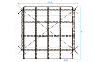 Prolyte CLT Roof 12x8м (Граунд 12х8м, Сцена 12х8м) - чертеж