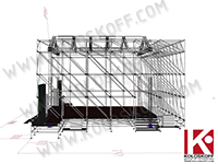 Аренда Сцены 10х8м (с элеваторной крышей Prolyte MPT Roof и боковыми подиумами для экранов)